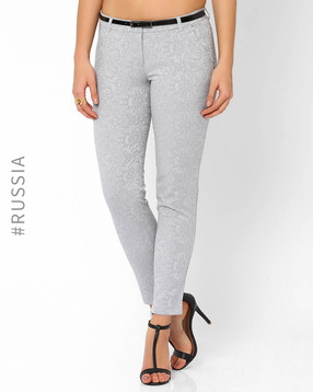 Kira Plastinina - Mid-Rise Jacquard Trousers
