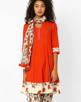 AJIO - Flared Kurta with Taping