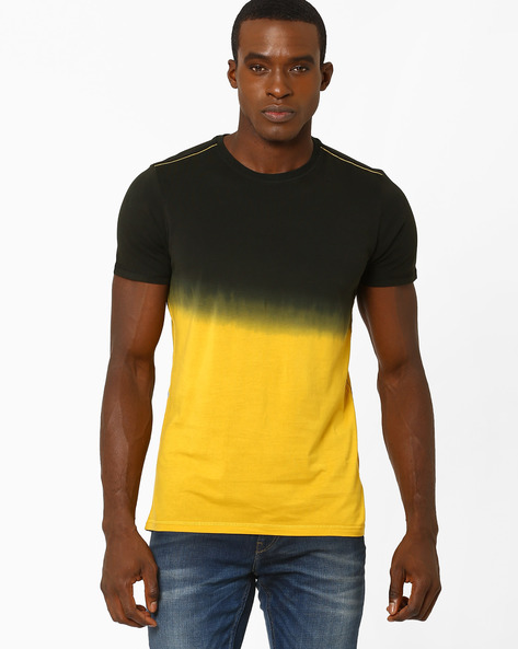 AJIO - Gradient Dip-Dyed T-shirt