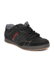Numero Uno Men Black Leather Casual Shoes