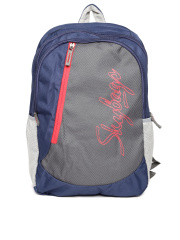 Skybags Unisex Grey & Navy Backpack