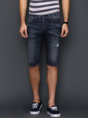 Antony Morato Black Navy Short Racer Denim Shorts