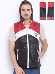 Sports52 wear Black & Red Sleeveless Reversible Jacket