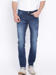 Mast & Harbour Blue Washed Skinny Fit Jeans