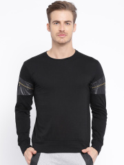 Campus Sutra Black T-shirt