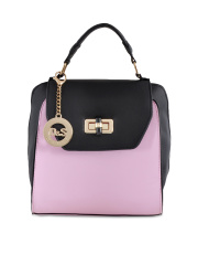 Dolse & Stela Black & Pink Satchel