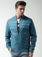 Mast & Harbour Teal Blue Bomber Jacket