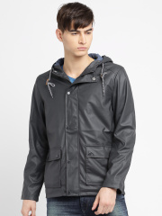 Mast & Harbour Charcoal Grey Hooded Parka Jacket
