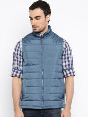 Mast & Harbour Blue Sleeveless Puffer Jacket