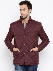 Mast & Harbour Burgundy Quilted Jacket