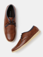 Moda Rapido Men Tan Solid Regular Derbys