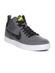 Nike Men Grey Liteforce III MID Solid Mid-Top Sneakers