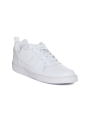 Nike Women White Court Borough Low Regular Sneakers with Perforations