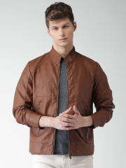 Mast & Harbour Brown Faux Leather Biker Jacket