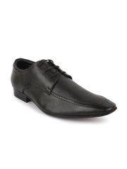 BuckeUp Men Black Leather Derbys