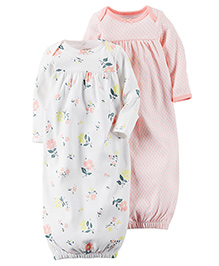 Carter's 2-Pack Sleep Suits - White Peach