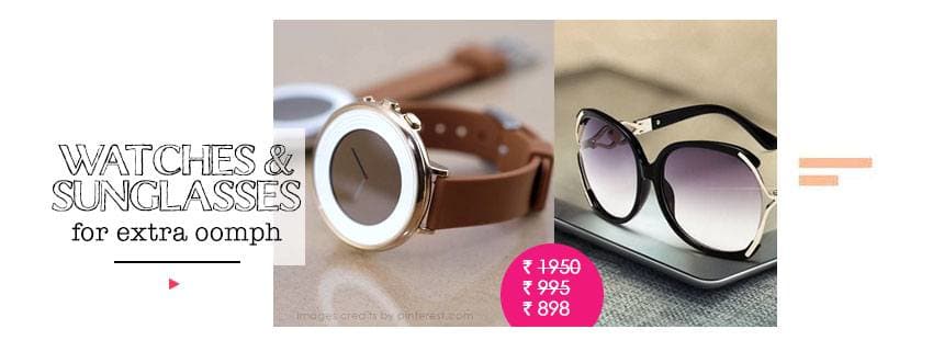 watches & sunglasses for extra oomph