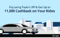 Up to Rs.1000 Cashback when you pay using Paytm UPI on Uber Rides