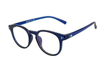Ivonne Anti-Glare Blue Full Rim Round Eyeglass Frame at Just Rs. 79