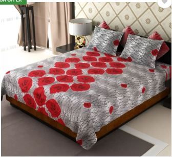 AMETHYST 104 TC Polycotton Double Floral Bedsheet on 79% OFF