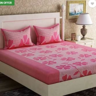 Kihome 144 TC Microfiber Double Floral Bedsheet on 87% OFF