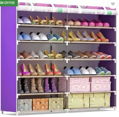 FurnCentral Fabric Shoe Stand (12 Shelves) on 78% Off