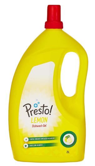 Flat 50% off on Presto! Dish Wash Gel - 2 L (Lemon)