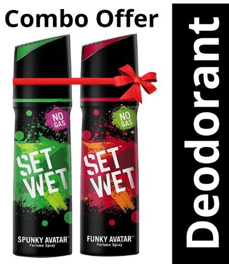 Flat 50% off on Set Wet Perfume, 120ml (Spunky and Funky Avatar, Pack of 2)