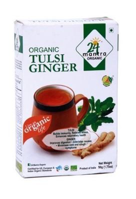 Flat 50% off on 24 Mantra Organic Tulsi Ginger Tea, 50g
