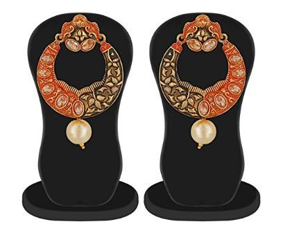 Flat 94% off on Apara Meenkari Kundan Pearl Earrings Set jewellery for Girls/Women