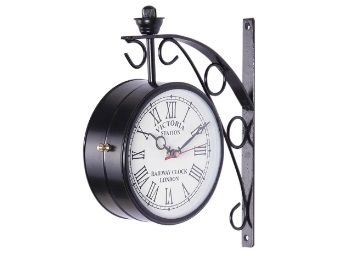 Black Metal 6 Inch Railway Clock by Anantaran At Rs.799