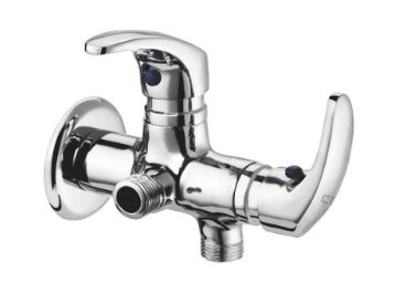 Cera Platinum Brass Single Lever 2 Way Angle Cock with Wall Flange (Silver) at Rs. 868