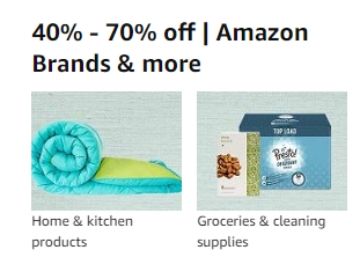 40% - 70% off | Amazon Brands & more + Bank Offers !!