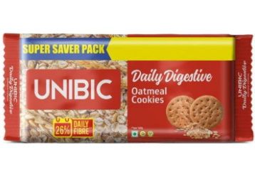 Flat 50% off - UNIBIC Oat Meal Cookies, 600 g (4x150g) at Rs. 95