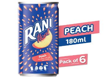 Rani Rani Peach Float Jar, 6 X 180 g at Rs. 129 + Free Shipping
