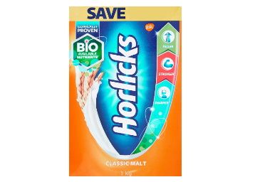 Horlicks Health and Nutrition drink - 1 kg Refill pack (Classic Malt) at Rs. 399