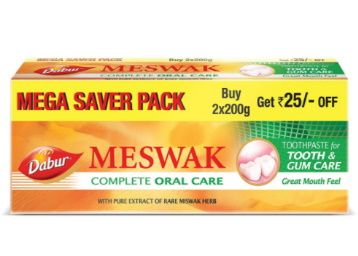 Dabur Meswak Toothpaste - 200g (Pack of 2) at Rs. 141