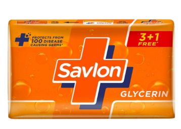 Savlon Glycerin Germ Protection Bathing Soap Bar, 125g (Buy 3*125g Get 1*125g Free) at Rs. 122