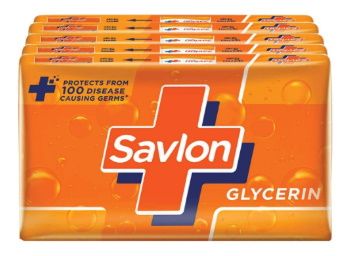 Savlon Glycerin Germ Protection Bathing Soap Bar, 125g (Pack of 5) at Rs. 158