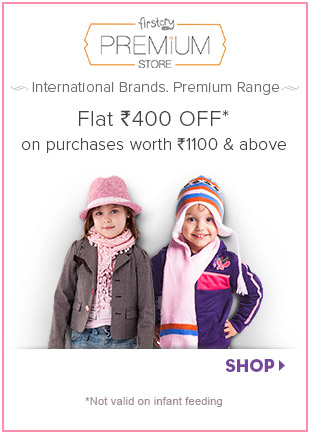 FirstCry Premium Store LOGO Flat Rs. 400 OFF* on purchases worth Rs. 1100 & above 
