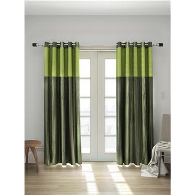 House This Asparagus Green 100% Polyester Set of-2 Door Curtain - Green