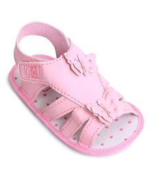 Gini & Jony Sandal Booties Pink - Butterfly Motif