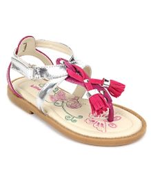 Kittens Party Wear Sandals Velcro Closure - Pink