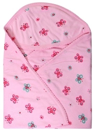 Tinycare Hooded Pink Towel - Butterfly Print