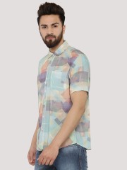 KOOVS Faded Block Print Shirt