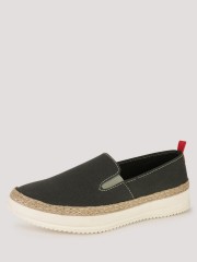 KOOVS Raffia Detail Slip On Shoes