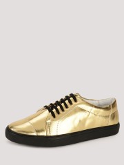 TREAD Lace Up Metallic Plimsolls