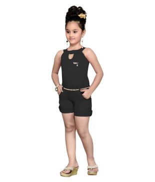 Aarika Black Hosiery Jumpsuit