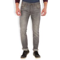 Highlander Grey Slim Fit Mid Rise Mens Jeans