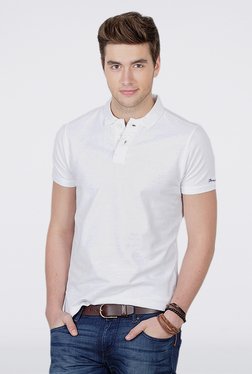 Basics White Polo T Shirt